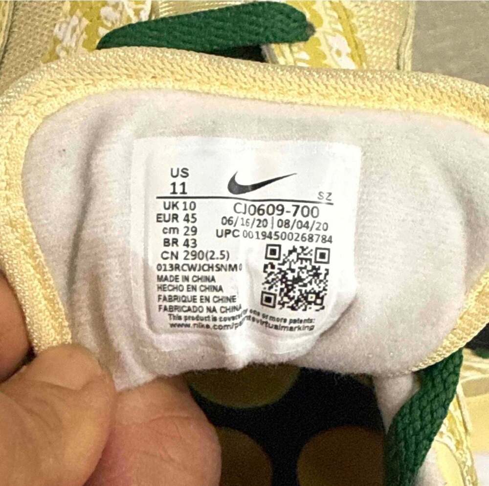 Nike Air Max 1 PRM 'Lemonade' 2020 Size 11 CJ0609-700 - Picture 6 of 10